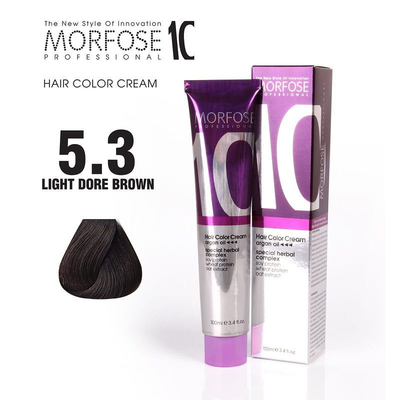 Morfose 10 Hair Color 5.3 - Light Golden Brown - 100 ml
