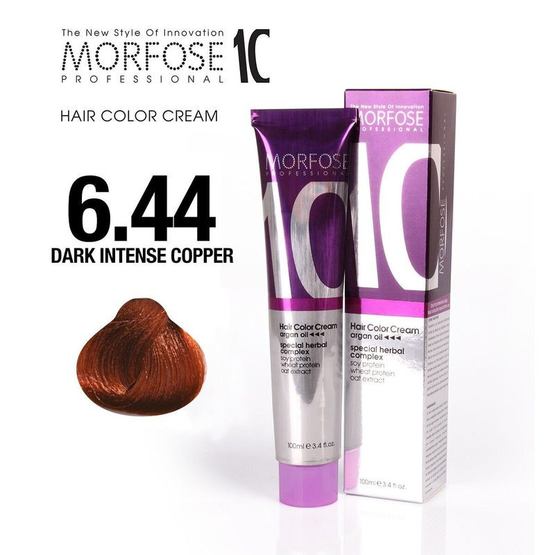 Morfose 10 Hair Color 6.44 - Dark Intense Copper - 100 ml