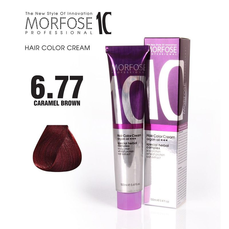 Morfose 10 Hair Color 6.77 - Caramel Brown - 100 ml