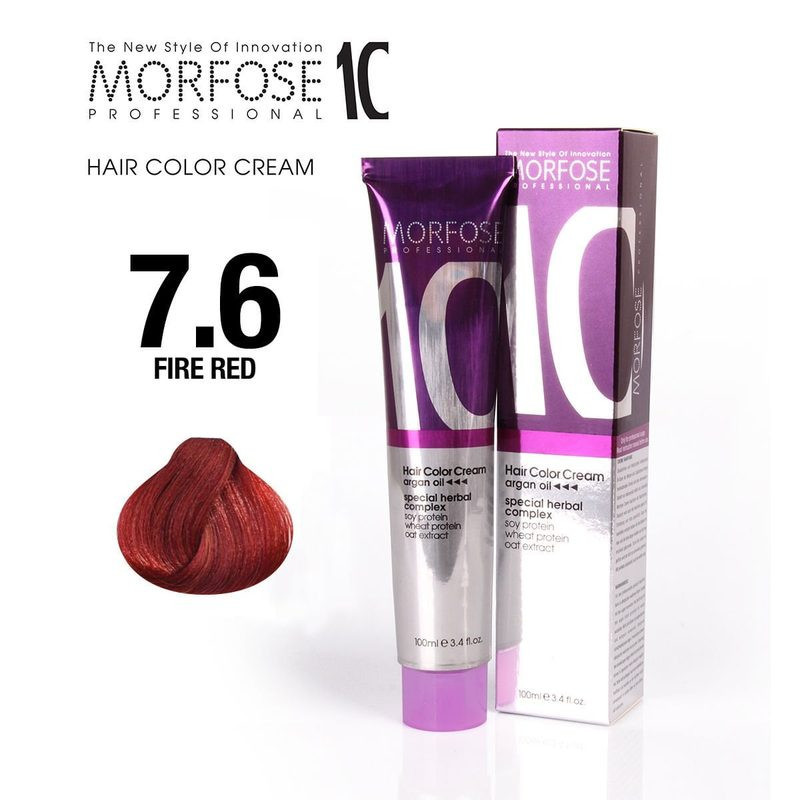 Morfose 10 Hair Color 7.6 - Fire Red - 100 ml