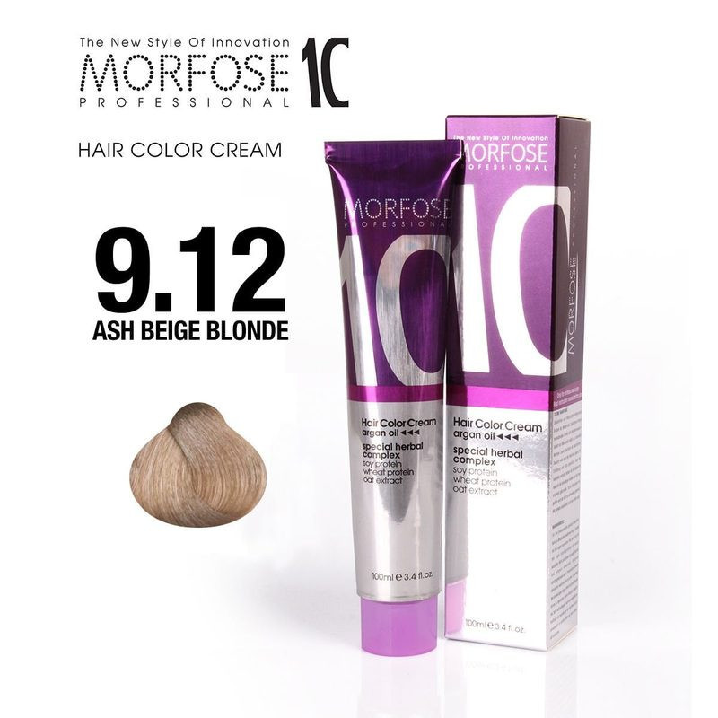 Morfose 10 Hair Color 9.12 - Blonde Ash Iridescent - 100 ml
